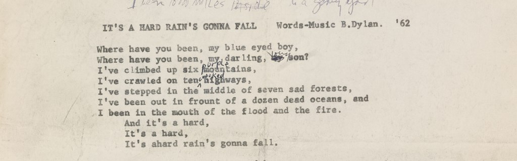 Reescribiendo a Bob Dylan: Lo que pude ver ya está por caer (villancico)